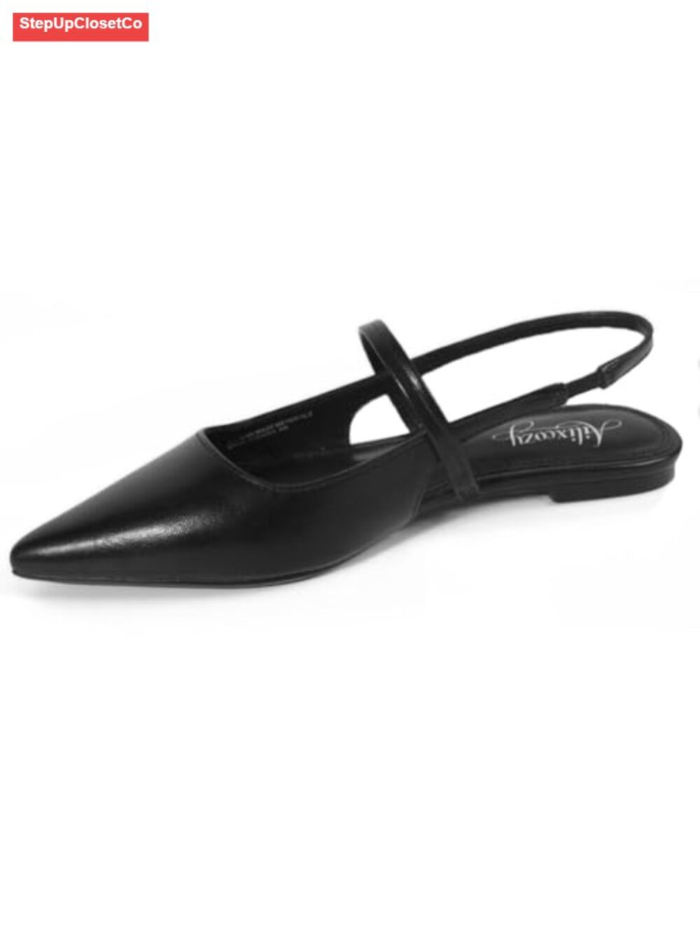 Women's Slingback Flats Pointed Toe Square Topline Mary Jane Shoes